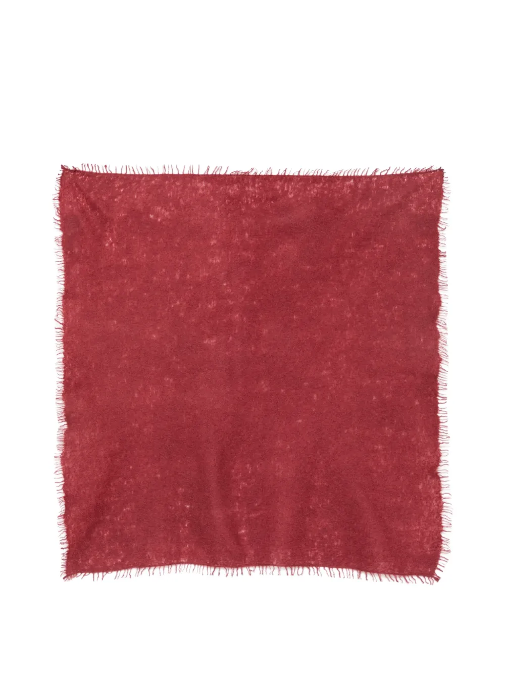 MOULETA Sciarpa con bordi sfrangiati - Rosso