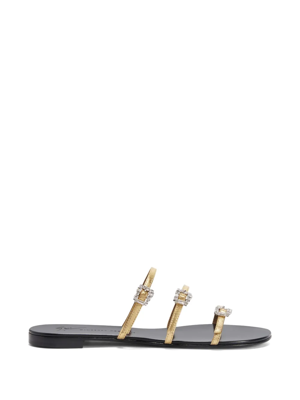 Giuseppe Zanotti Himari crystal-embellished leather sandals - Gold