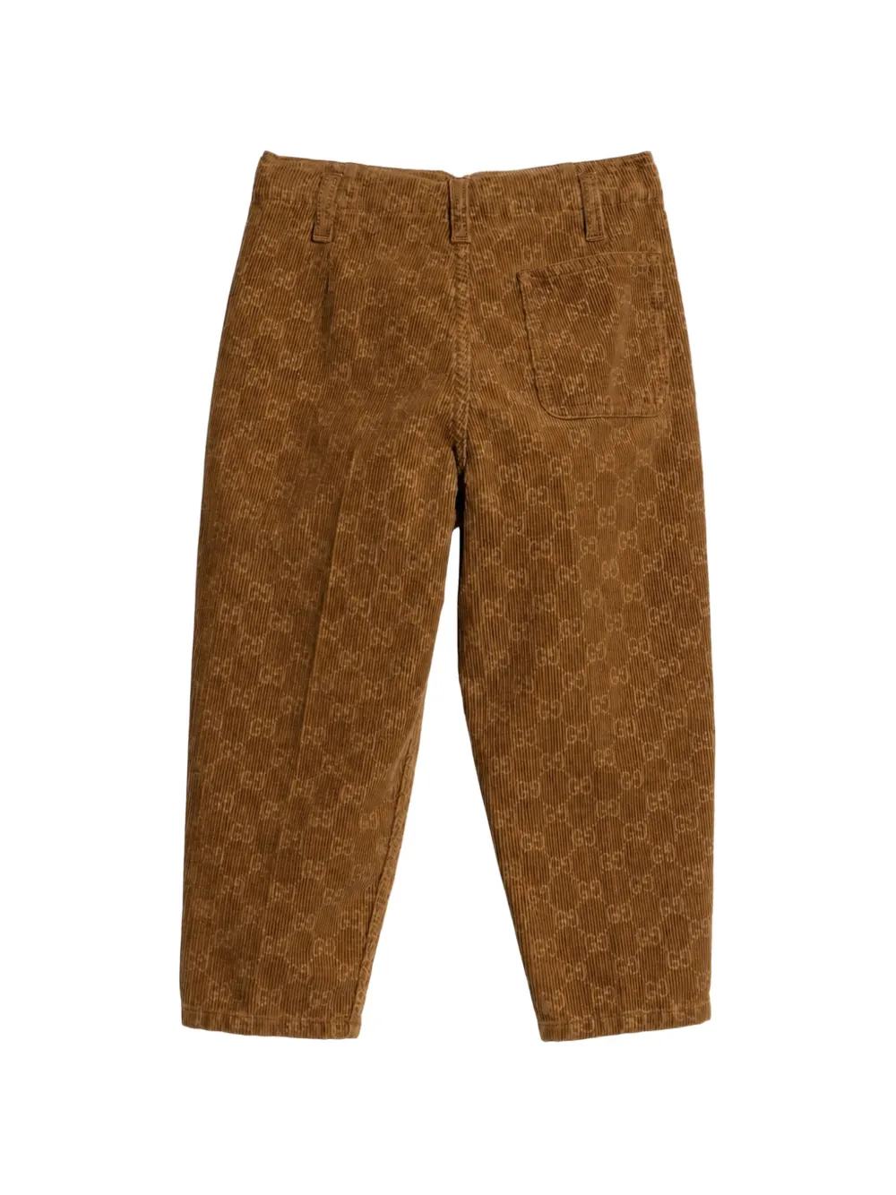 Gucci Kids Ribfluwelen broek Bruin