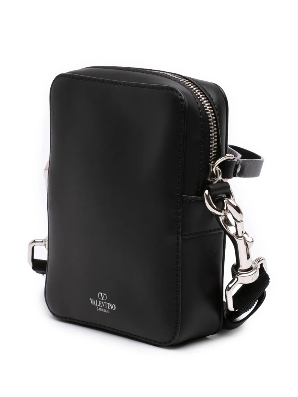 Valentino Garavani Pre-Owned 2018-2026 kleine VLTN leren crossbodytas Zwart