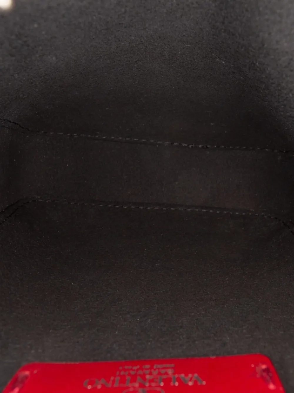 Valentino Garavani Pre-Owned 2018-2026 kleine VLTN leren crossbodytas Zwart