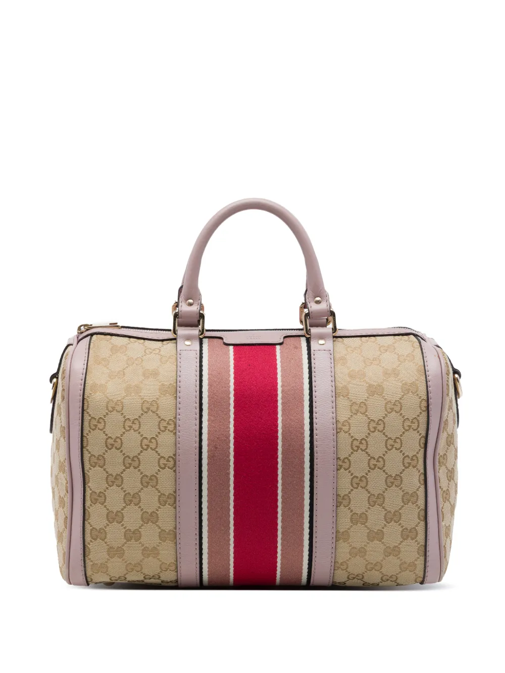 Gucci Pre-Owned 2016-2026 Medium GG Canvas Web Joy Boston Bag satchel - Toni neutri