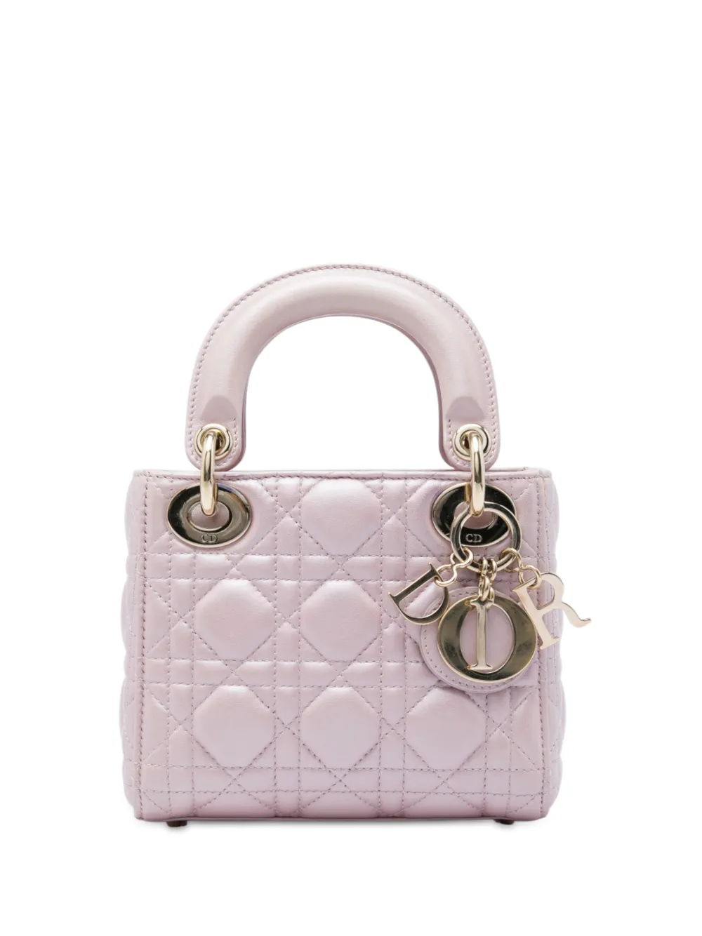 Christian Dior Pre-Owned 2017 mini Cannage Lady Dior Satchel-Tasche - Rosa