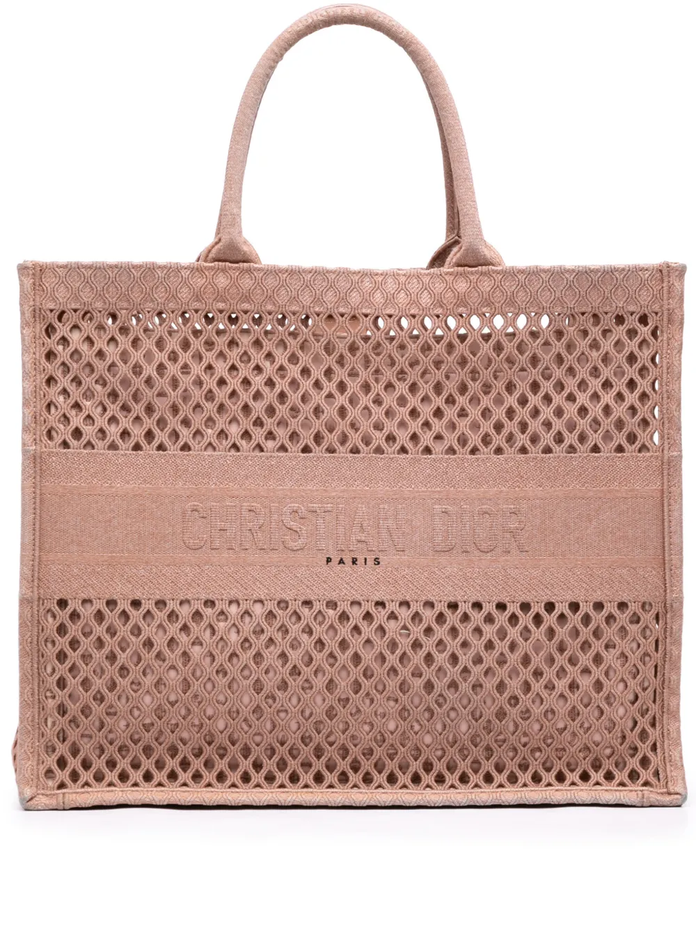 Christian Dior Pre-Owned 2020-2021 großer Mesh-Tote Bag mit Stickerei - Rosa
