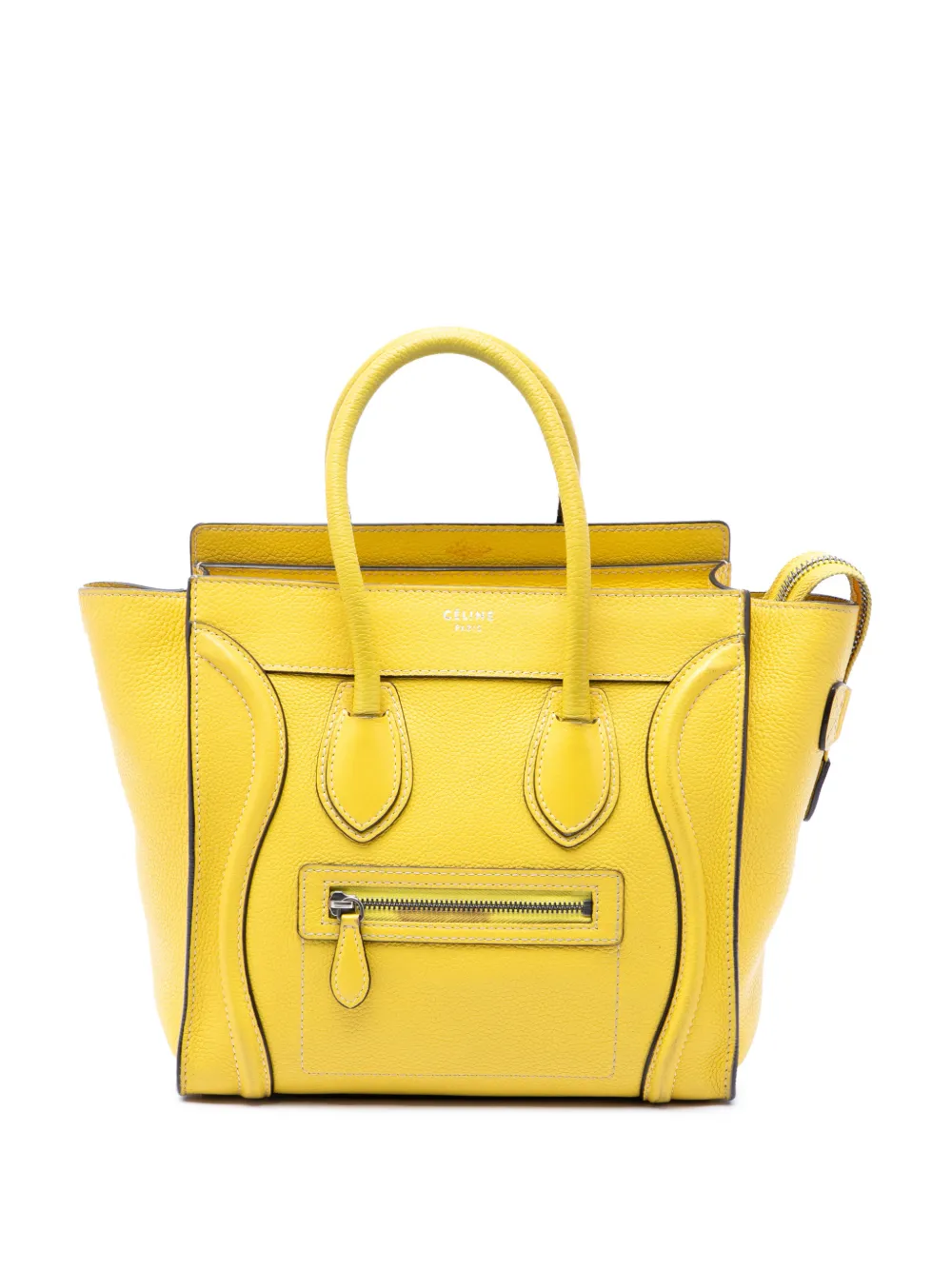 Celine Pre-Owned 2013 Micro Drummed Calfskin Luggage tote bag - Giallo