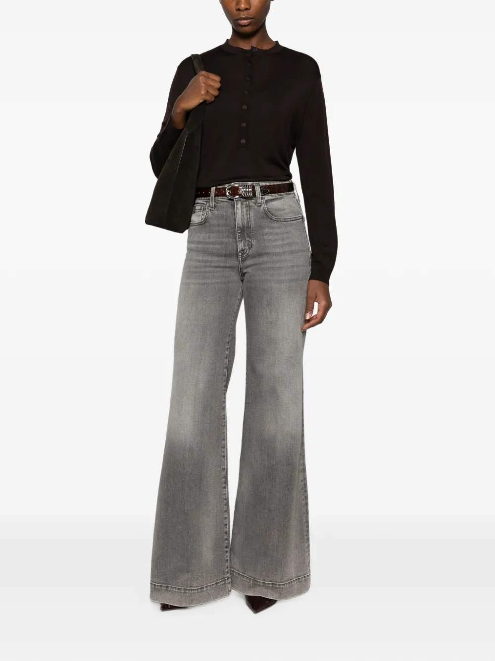 Jacob Cohën Jeans met wijde pijpen Grijs