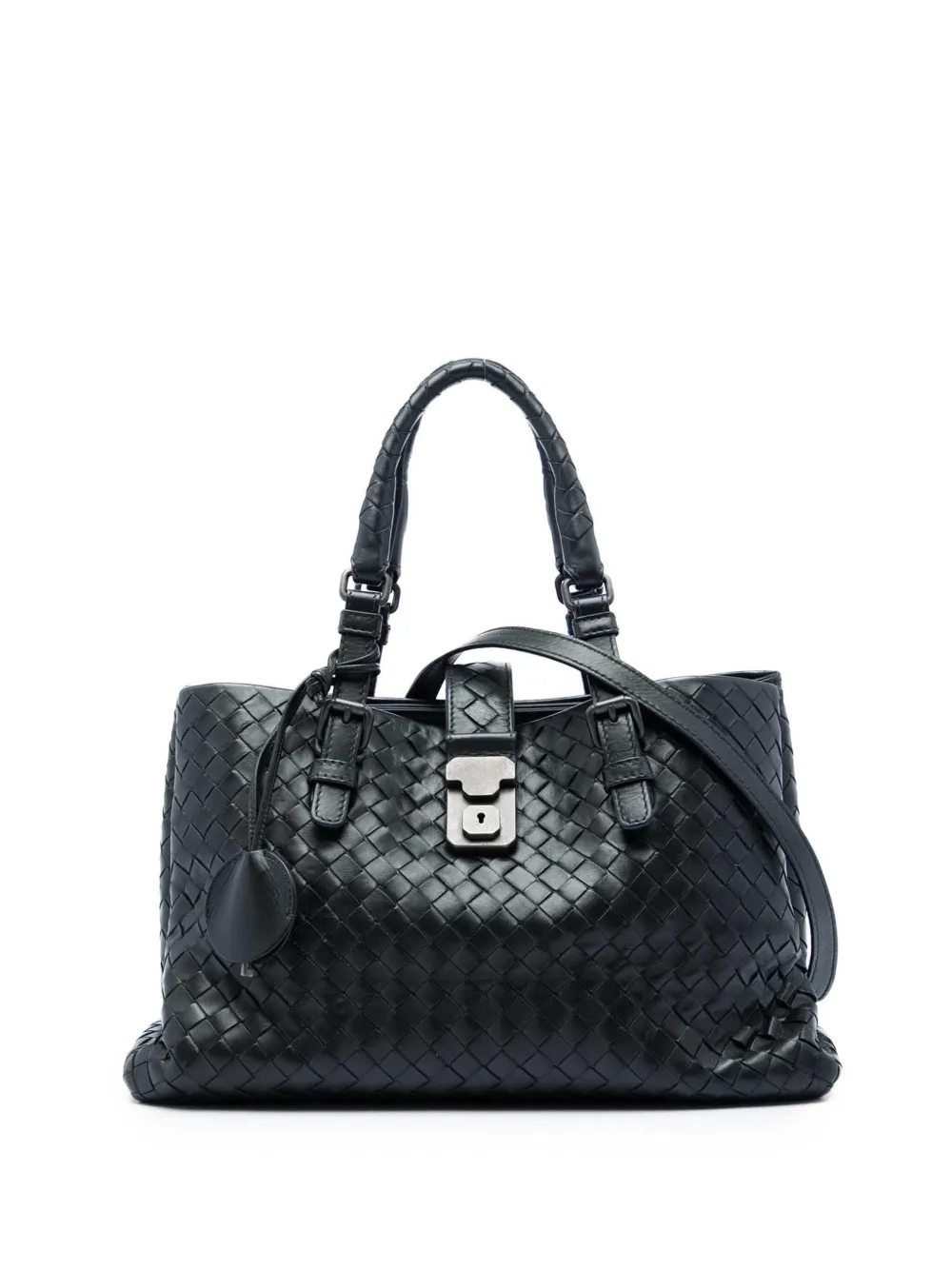 Bottega Veneta Pre-Owned 2012-2026 Small Nappa Intrecciato Roma satchel - Nero