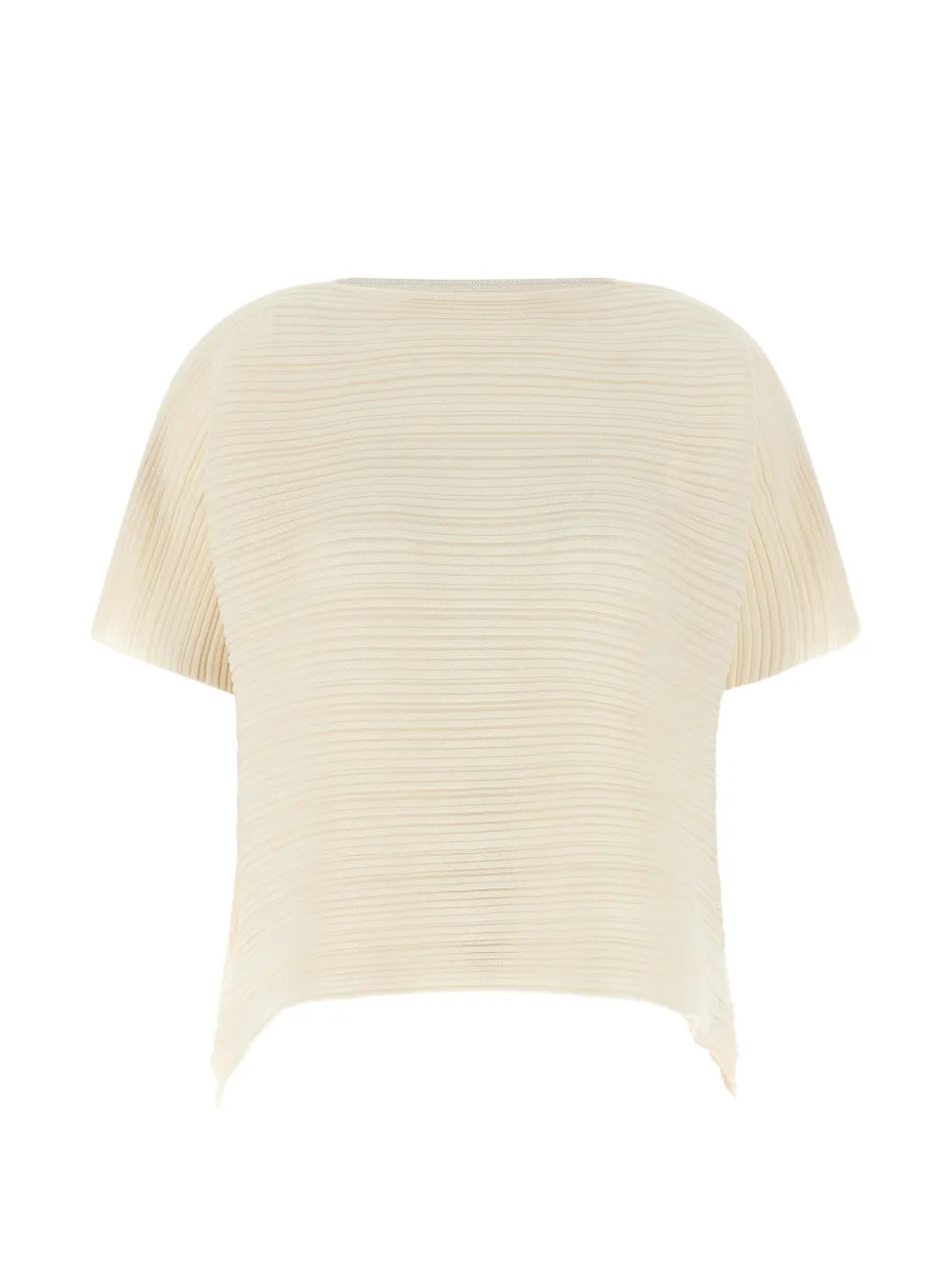 Pleats Please Issey Miyake Paper Bounce ribbed T-shirt - Toni neutri