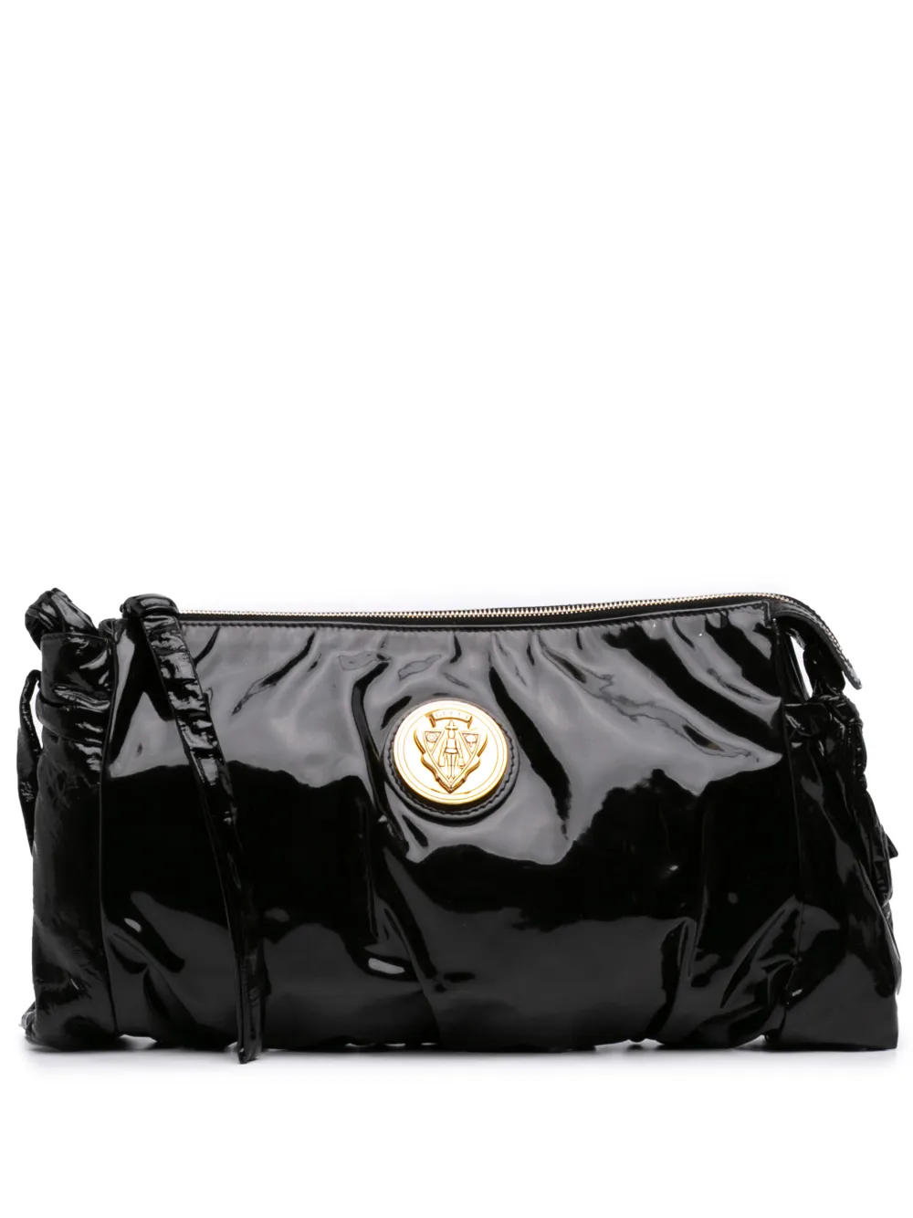 Gucci Pre-Owned 2016-2026 Large Patent Hysteria clutch bag - Nero