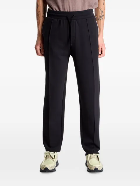 HUGO interlock-cotton-blend tracksuit bottoms with metallic logo