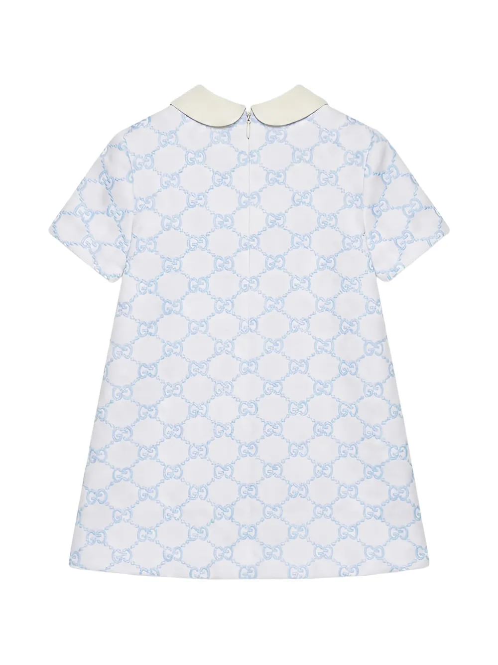 Gucci Kids GG embroidered short-sleeve dress Beige