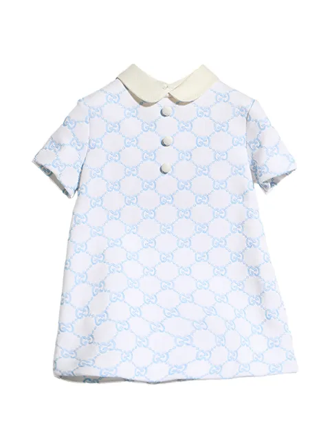 Gucci Kids vestido bordado de manga corta