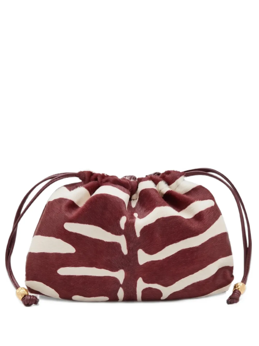 BIAGINI small Peggy zebra-print clutch bag - Rosso
