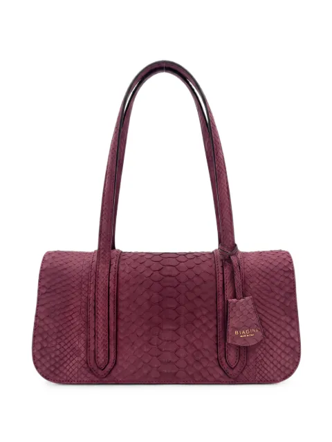 BIAGINI large Bonissima Texas python skin tote bag