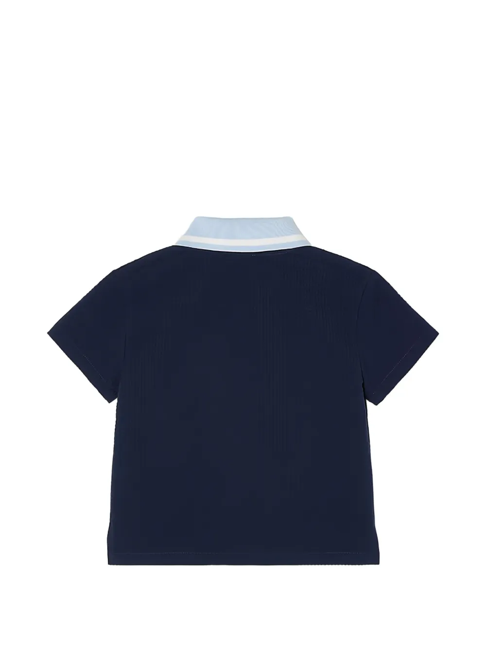 Fendi Kids Seersucker shirt met geborduurd logo Blauw