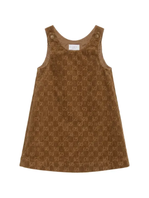 Gucci Kids GG corduroy pinafore dress