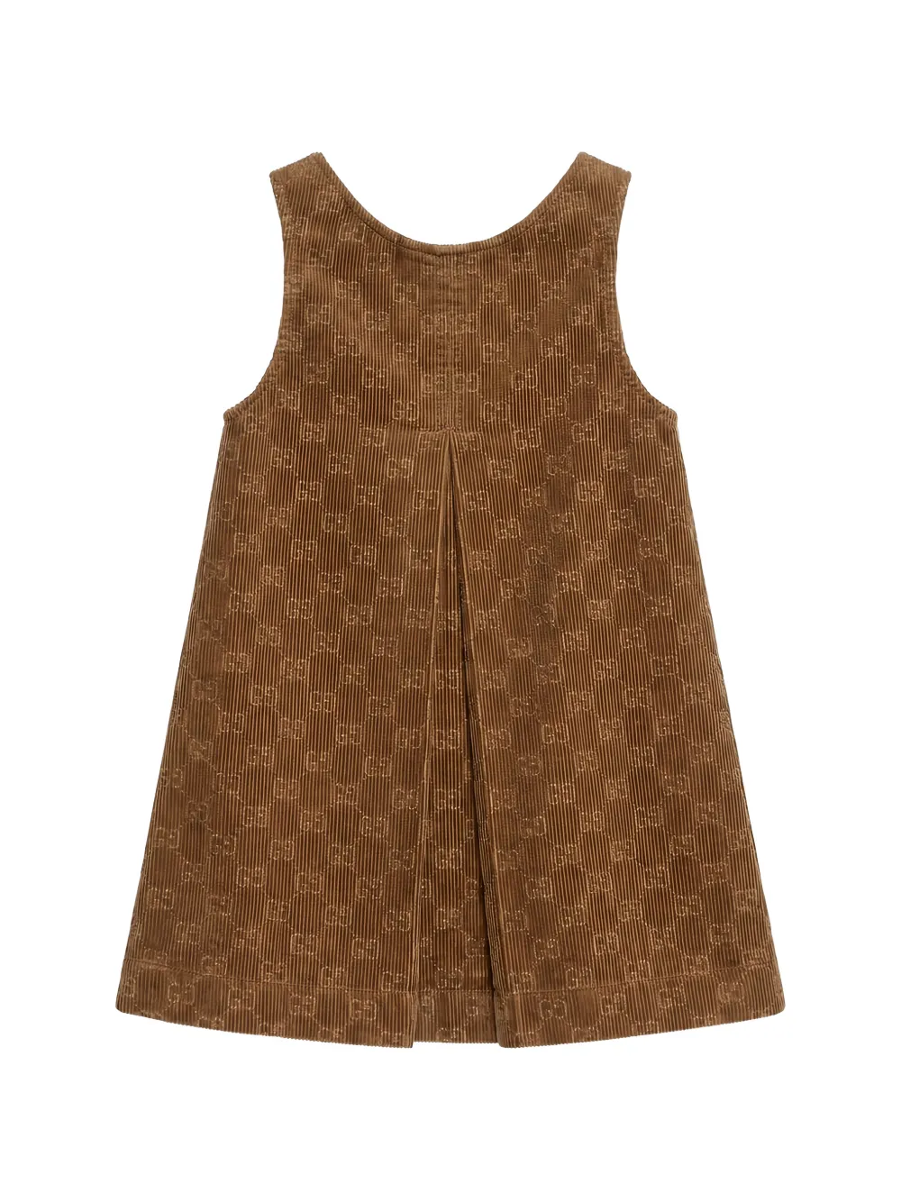 Gucci Kids GG ribfluwelen jurk Bruin