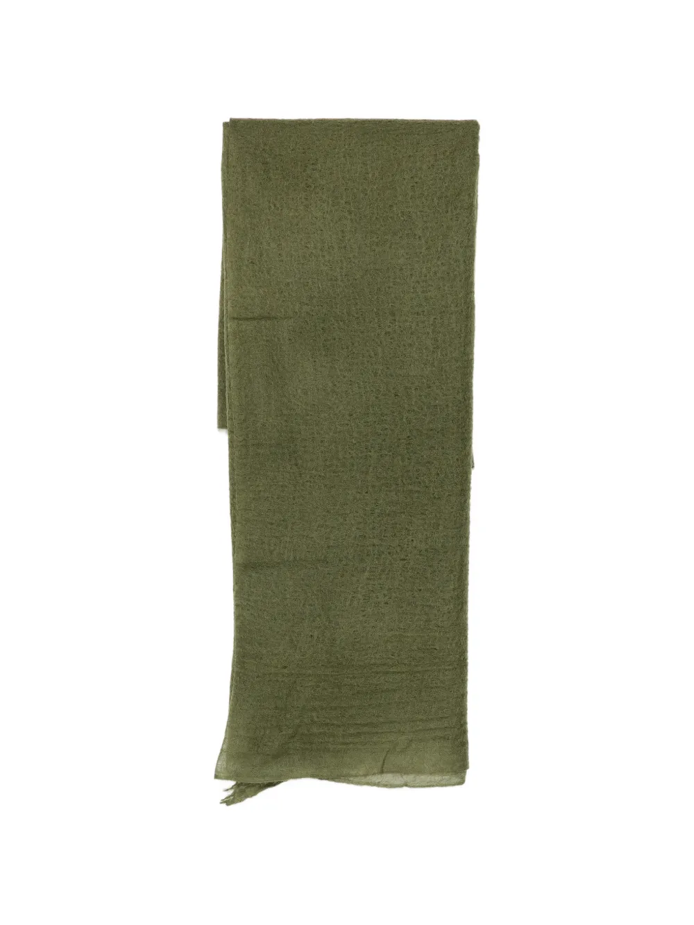 MOULETA Sciarpa con bordi sfrangiati - Verde