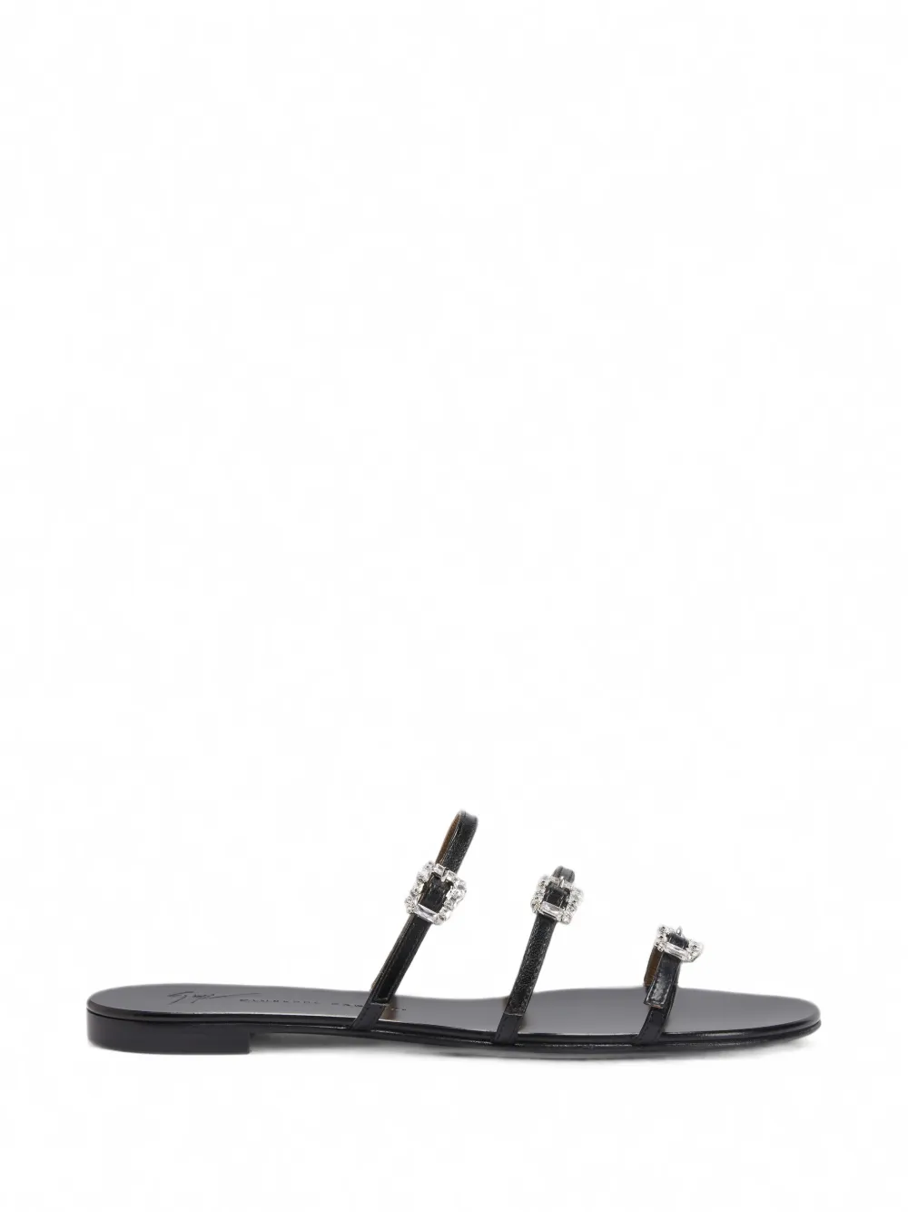 Giuseppe Zanotti Himari flat crystal-embellished leather sandals