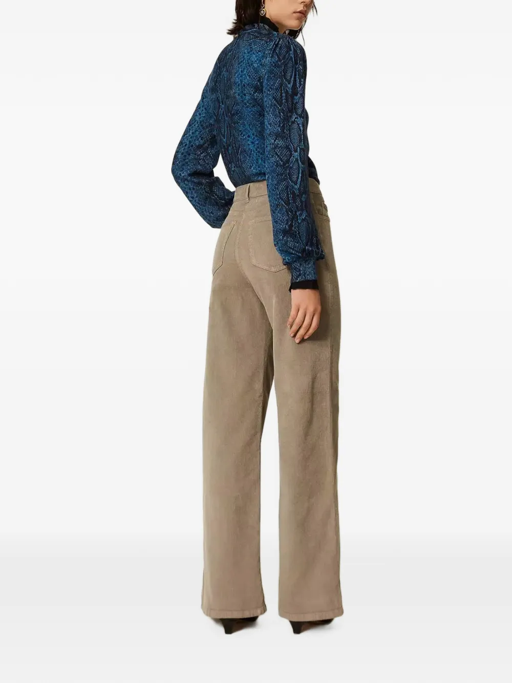 TWINSET Ribfluwelen broek Beige