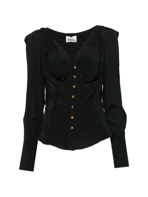 Vivienne Westwood Pre-Owned 2010s draped V-neck blouse