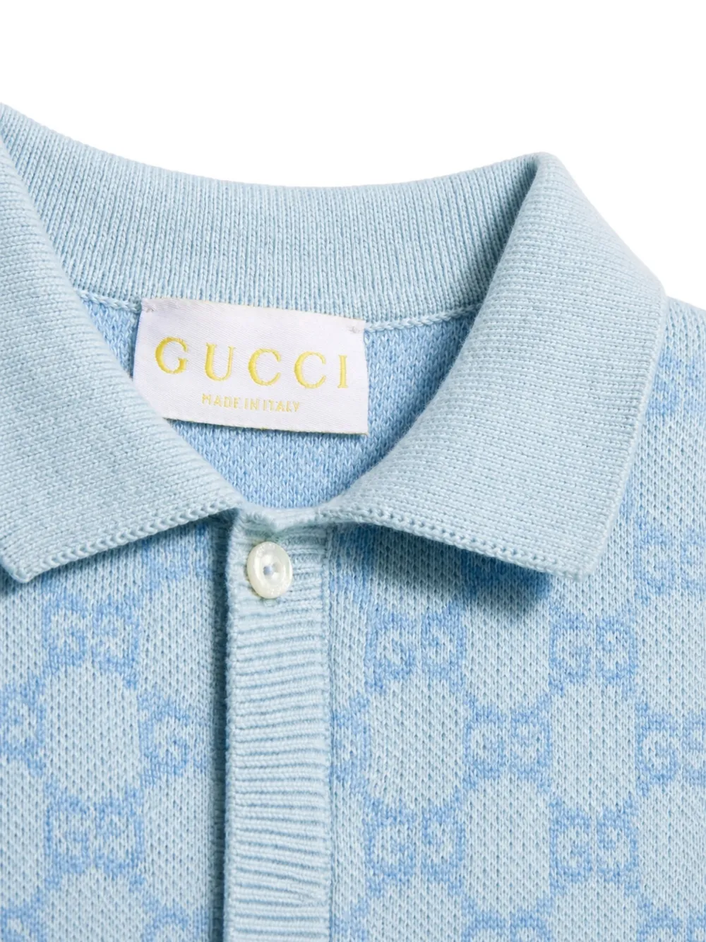 Gucci Kids Gebreid slaappak met GG-monogram Blauw