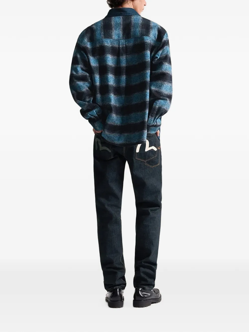 EVISU Jeans met zeemeeuw-print Blauw