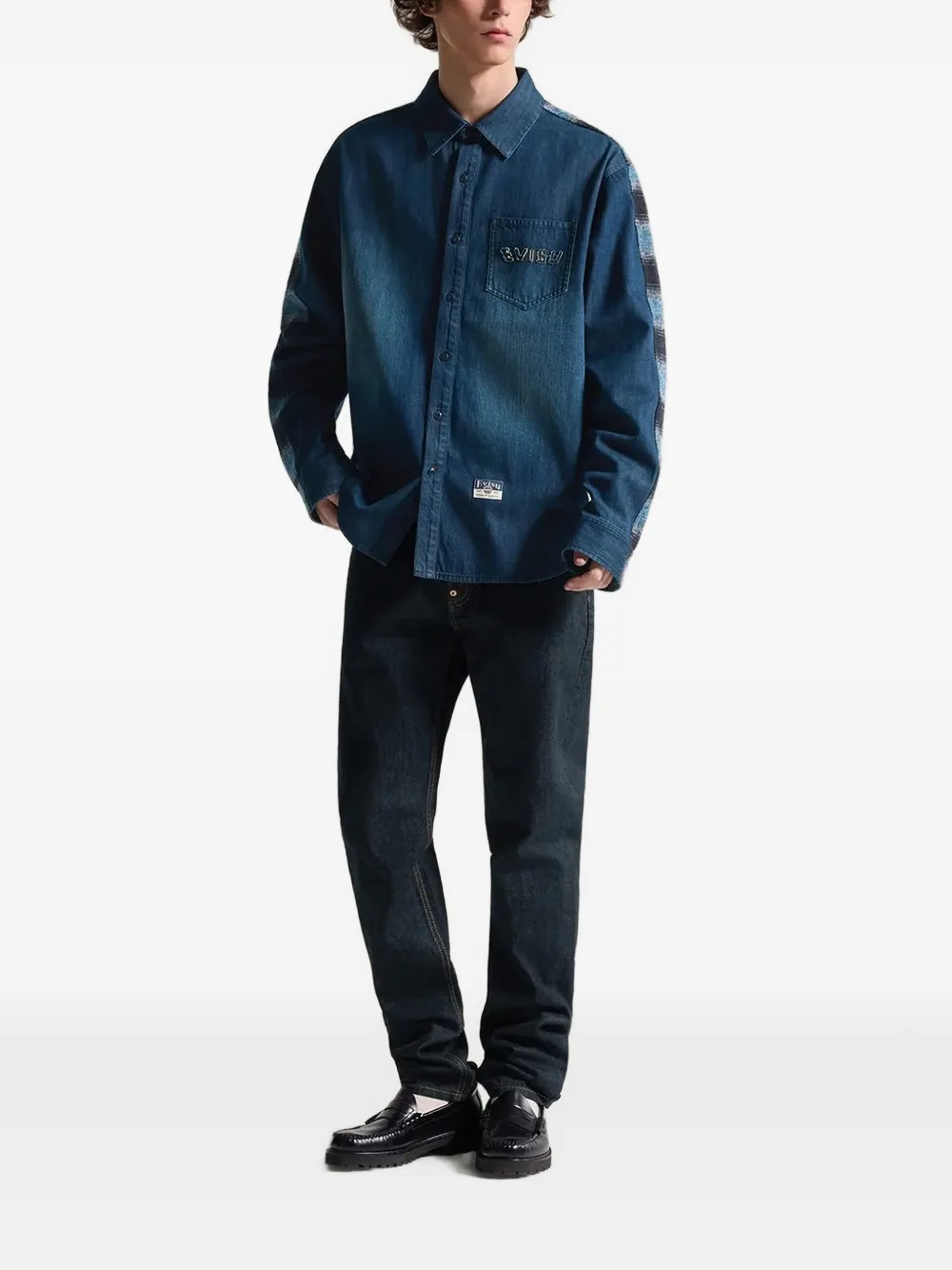EVISU Jeans met zeemeeuw-print Blauw