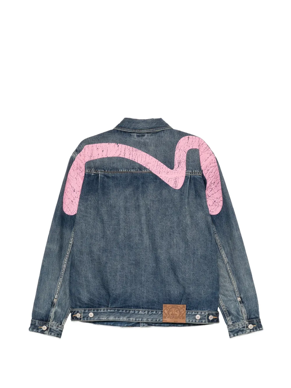 EVISU Daicock denim jack met print Blauw