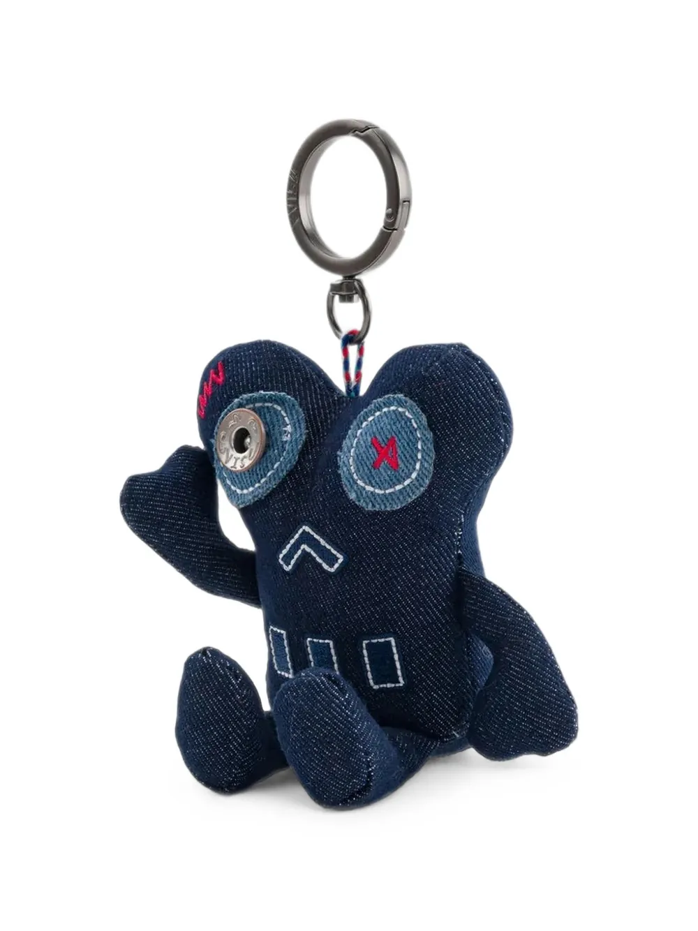 EVISU Chin-Chin sleutelhanger met logo-patch Blauw