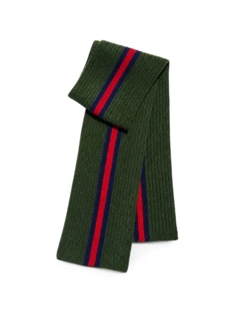 Gucci Kids Web-stripe ribbed scarf