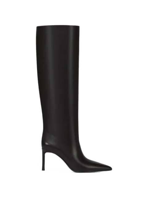 POTAMY point-toe leather knee-high boots
