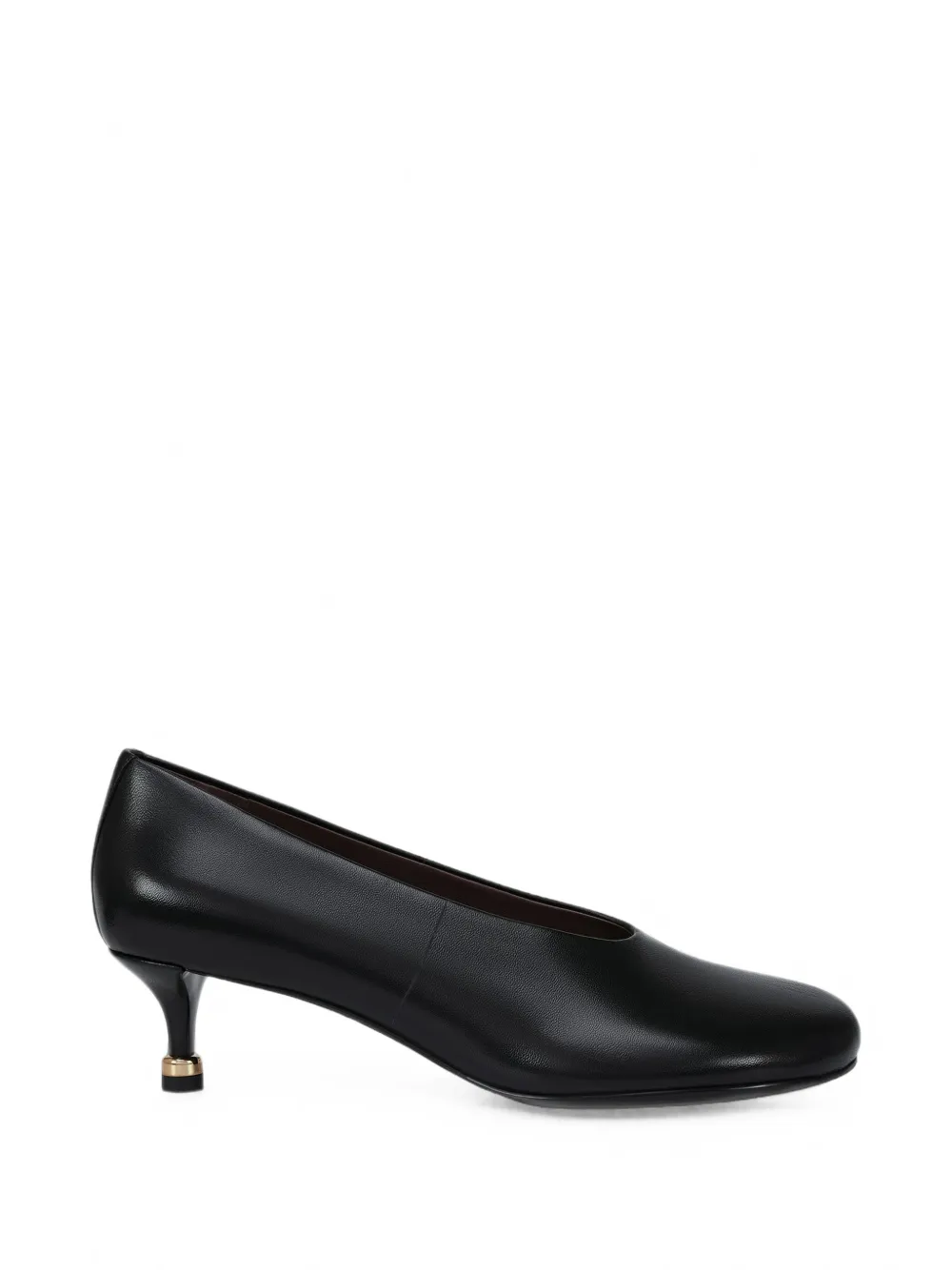 POTAMY round-toe leather heeled pumps