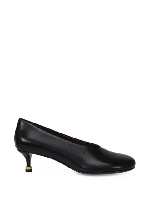 POTAMY round-toe leather heeled pumps
