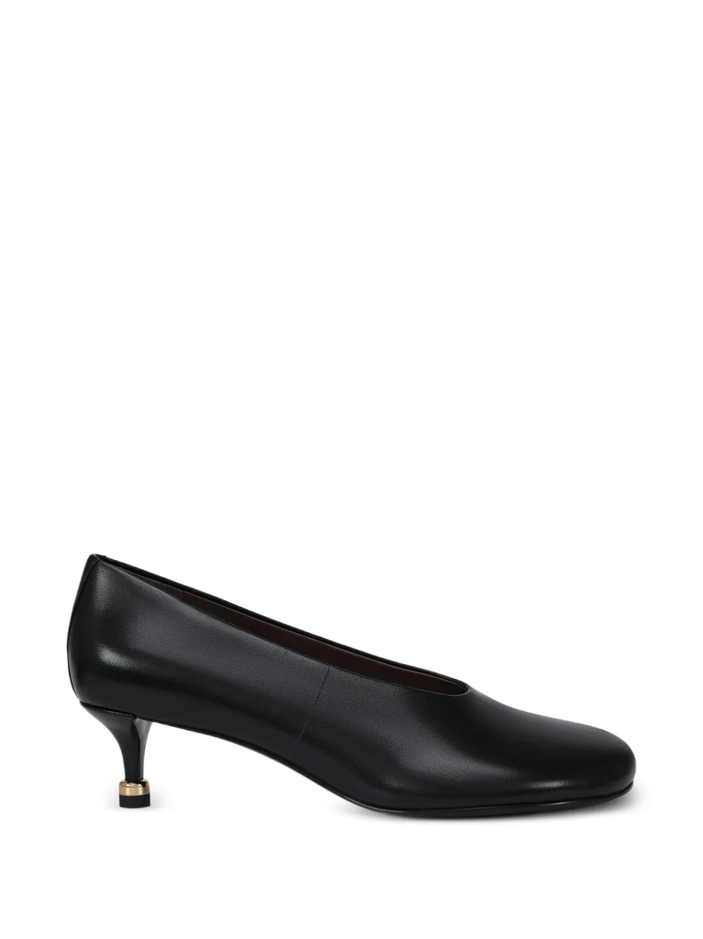 POTAMY round-toe leather heeled pumps