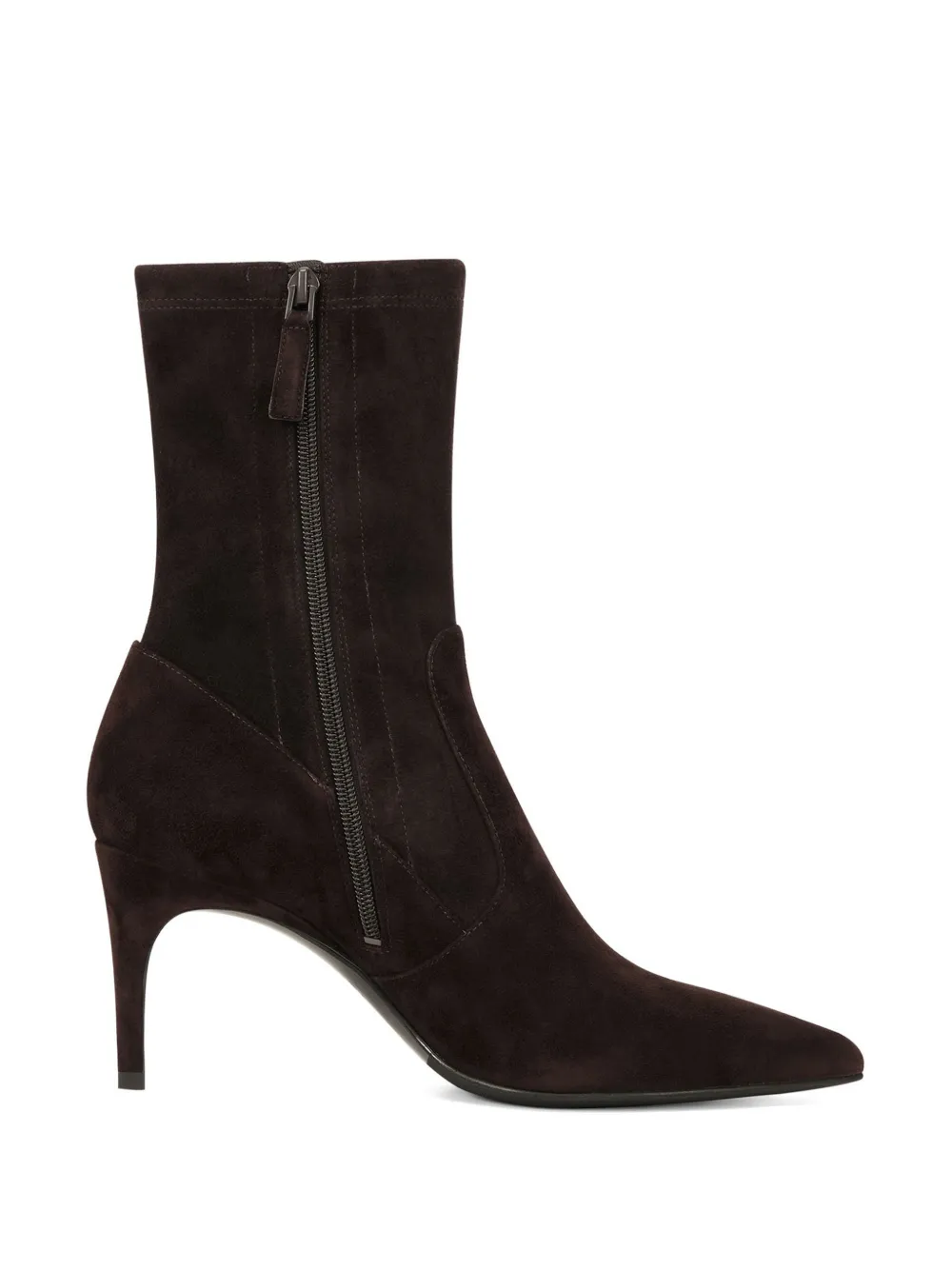 POTAMY suede point-toe heeled ankle boots