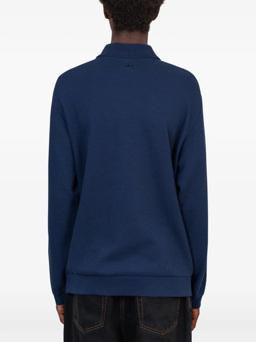 adidas x Song for the Mute quarter-zip polo shirt Blauw