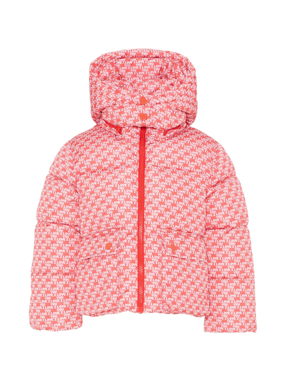 Stella McCartney Kids Gewatteerd jack met logoprint Rood