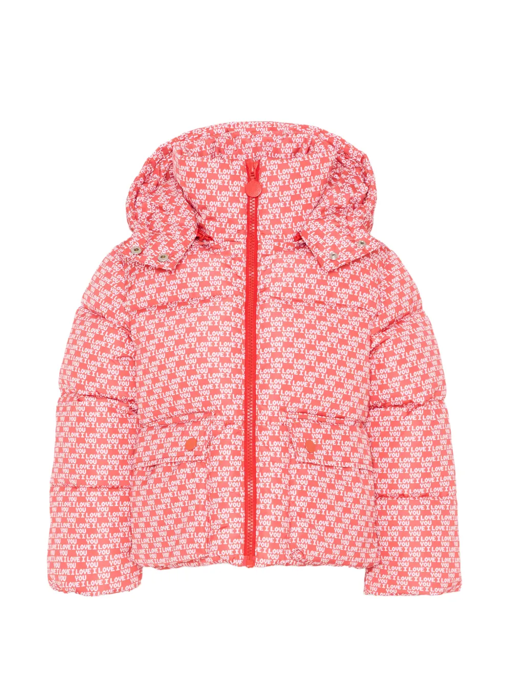 Stella McCartney Kids logo-print padded jacket - Rosso