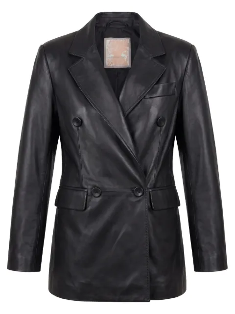 Anna Maria Paletti double-breasted leather jacket