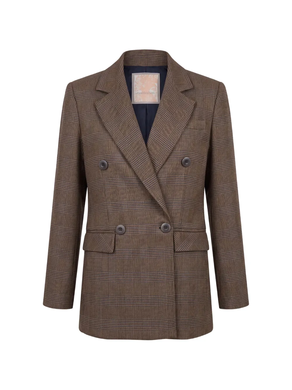 Anna Maria Paletti Prince of Wales check double-breasted blazer