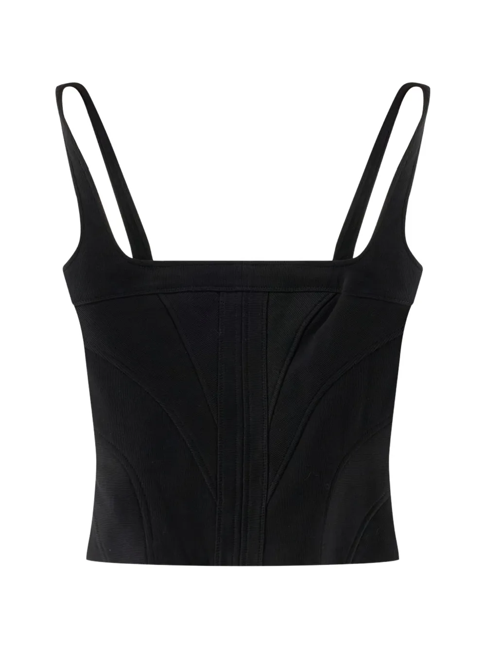 Giovanni Bedin ribbed-knit crop top - Schwarz