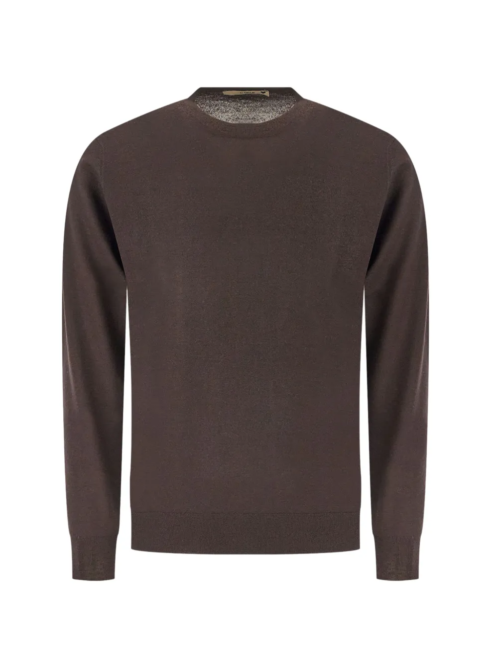 Customer Lovers Crew-neck Virgin Wool Sweater In Brown