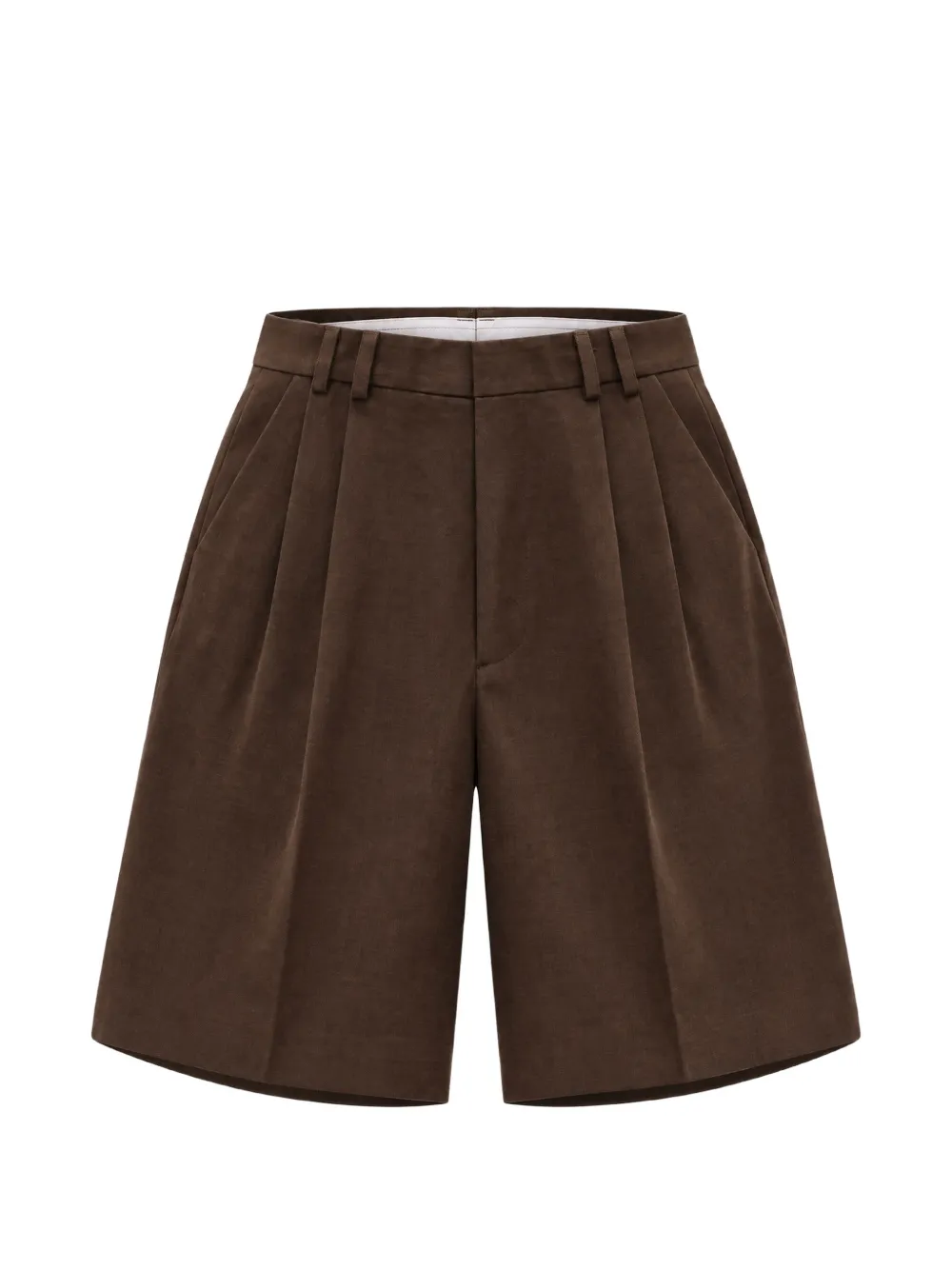 Anna Maria Paletti pleated tailored shorts - Marrone