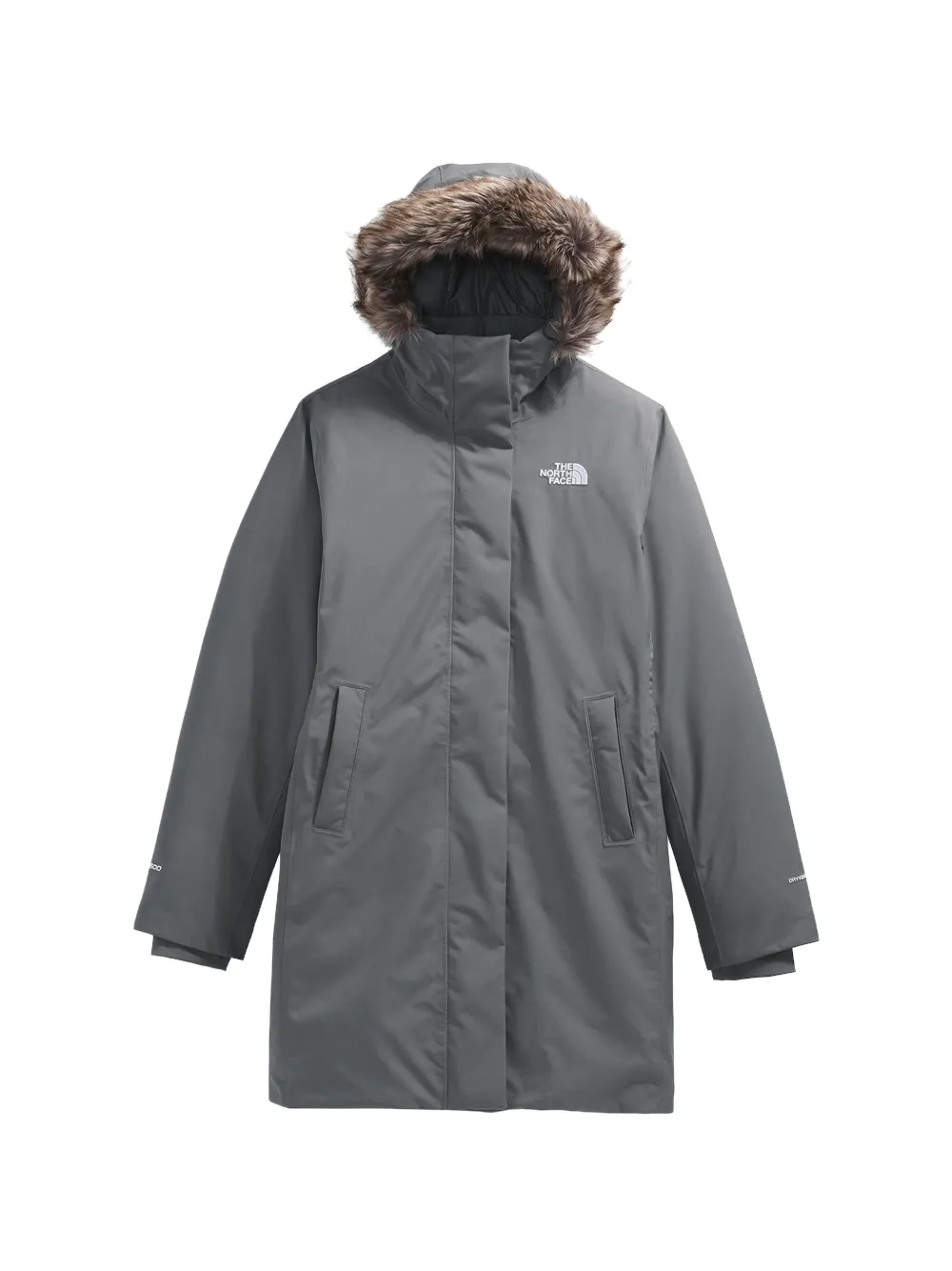 The North Face Parka Arctic con bordo in pelliccia sintetica - Grigio