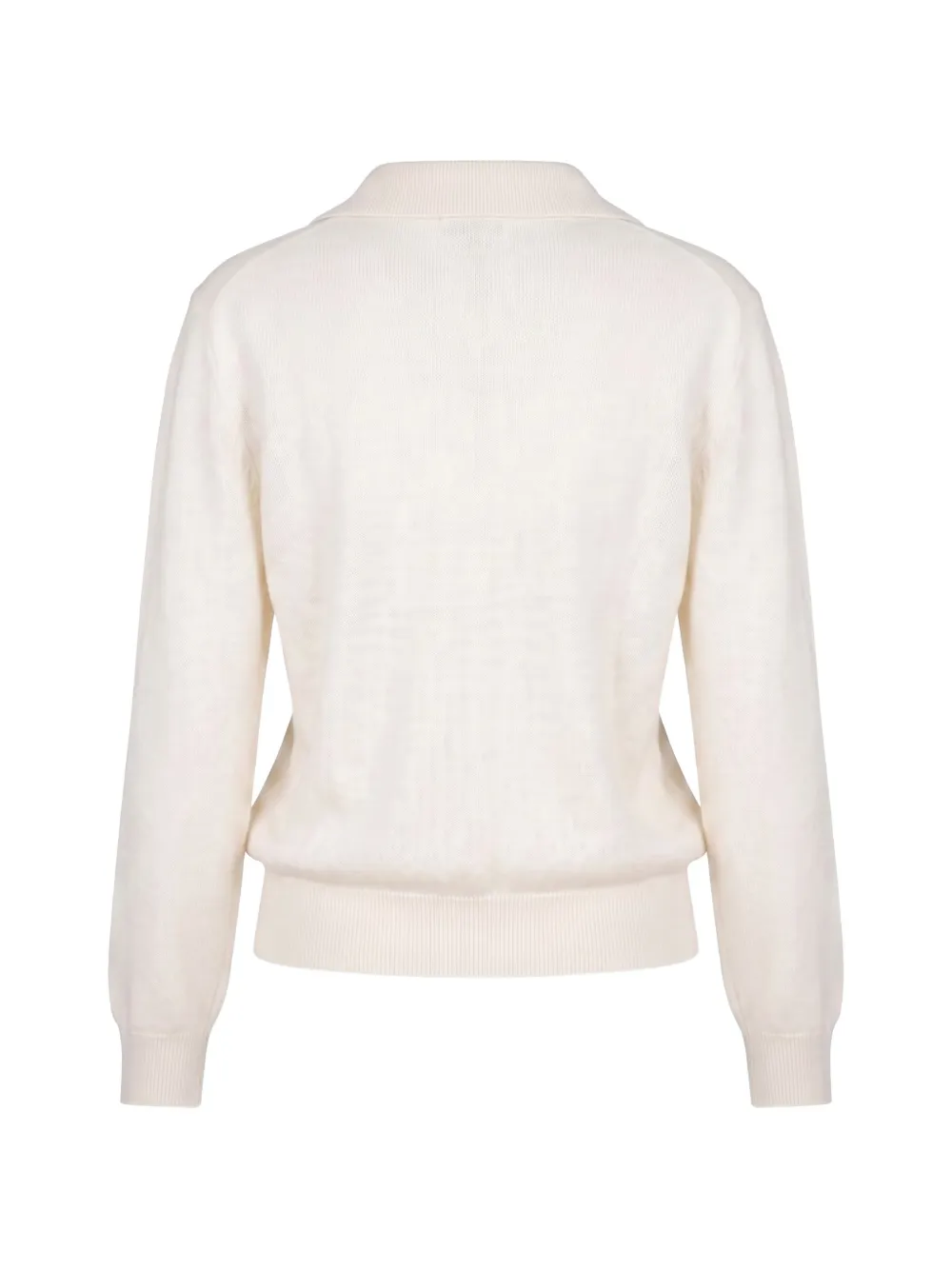 Not Shy Palmer trui met gespreide kraag en V-hals Beige