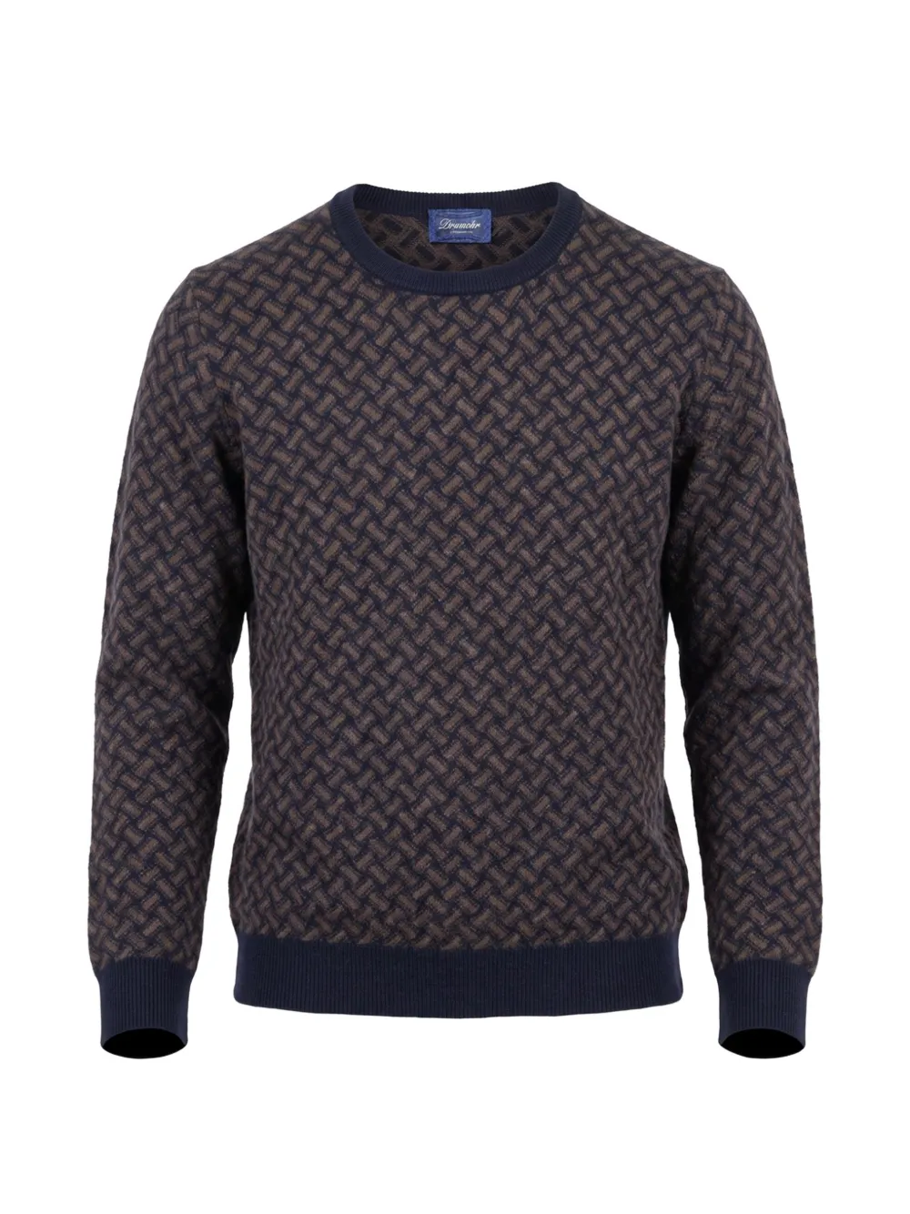 Drumohr geometric-pattern cashmere sweater - Blu