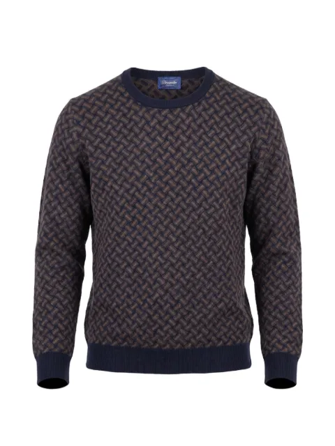 Drumohr geometric-pattern cashmere sweater