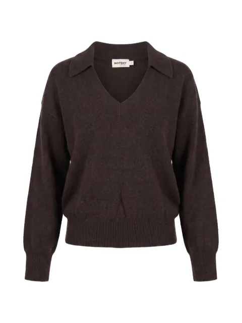 Not Shy Not Shy Palmer cashmere polo-collar sweater
