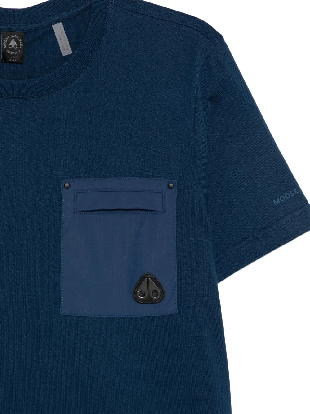 Moose Knuckles T-shirt met opgestikte zak Blauw